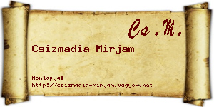 Csizmadia Mirjam névjegykártya